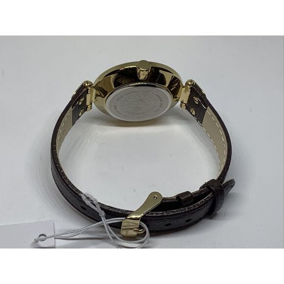 Anne Klein 10/9168 Women's Black Leather Band Analog Dial Quartz Watch WAT169 - Picture 11 of 12